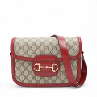 グッチ ホースビット1955 デニム×レザー ショルダーバッグ グッチ ホースビット1955 デニム×レザー 2WAYショルダーバッグ ブルー