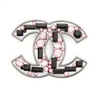 シャネル ココマーク GP×ラインストーン ブローチ 174 ゴールド AB