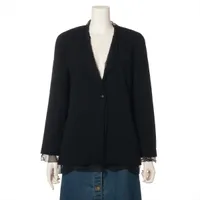 シャネル ココボタン ウール ジャケット サイズ不明 ブラック