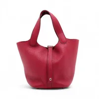 エルメス ピコタンロック18 PM トリヨンクレマンス ルージュヴィフ シルバー金具