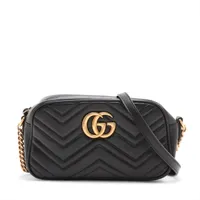 グッチ ホースビット1955 デニム×レザー 2WAYショルダーバッグ ブルー