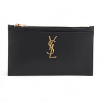 サンローランパリ YSLロゴ レザー ポーチ ブラック