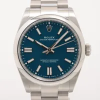 ロレックス オイスターパーペチュアル41 134300 SS AT メッドブルー文字盤