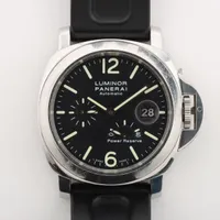 パネライ ルミノール パワーリザーブ PAM00090 SS×ラバー AT 黒文字盤