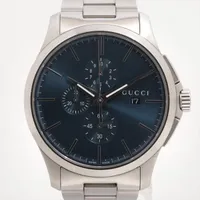 グッチ Gタイムレス 126.2 SS QZ 青文字盤
