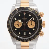 チュードル ブラックベイ 79363N SS×YG AT 黒文字盤