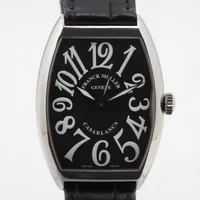 フランクミュラー カサブランカ 6850 SS×社外革 AT 黒文字盤