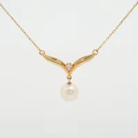 ミキモト パール ダイヤ K18(YG)