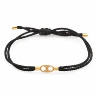 セリーヌ マイヨン トリオンフ GP×ファブリック ブレスレット ゴールド×ブラック