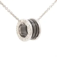 ブルガリ ビーゼロワン セーブザチルドレン チャリティ 925×黒セラミック ネックレス ブラック×シルバー