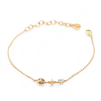 ヴィトン ブラスレプティルイ M00374 GP×ラインストーン ブレスレット LE4264 ゴールド