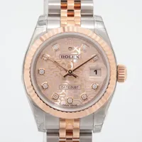 ロレックス デイトジャスト 179171G SS×PG AT ピンクホリコン文字盤