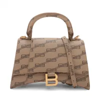 バレンシアガ アワーグラス PVC 2WAYハンドバッグ ブラウン