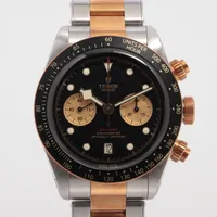 チュードル ブラックベイ 79363N SS×YG AT 黒文字盤