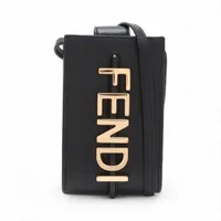 フェンディ フォンホルダー レザー ショルダーバッグ ブラック
