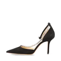 ジミーチュウ レース パンプス 34 1/2 ブラック×ホワイト Aランクの