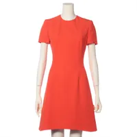 クリスチャンディオール シルク ワンピース I38 オレンジ