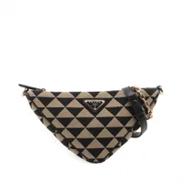 プラダ トライアングル ファブリック ショルダーバッグ ベージュ