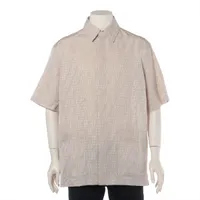 フェンディ ズッカ レーヨン シャツ 24年 38 ベージュ