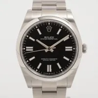 ロレックス オイスターパーペチュアル41 124300 SS AT 黒文字盤