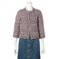 シャネル ココボタン カシミヤ ニットジャケット 07A 36 マルチカラー