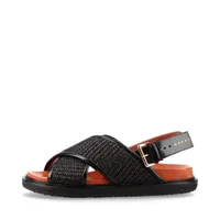 マルニ ラフィア サンダル 23SS 35 1/2 ブラック