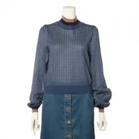 フェンディ シルク ロングTシャツ 20年 40 ネイビー