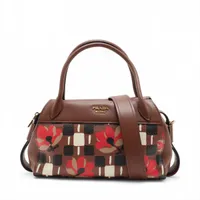 プラダ サフィアーノキュイール 2WAYハンドバッグ ピンク ABランクの