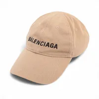 バレンシアガ ロゴ 590758 コットン キャップ L ベージュ