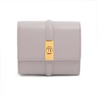 セリーヌ スモールトリフォールドウォレット16 レザー コンパクトウォレット パープル