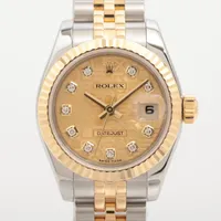 ロレックス デイトジャスト 179173G SS×YG AT シャンパンホリコン文字盤