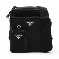 プラダ テスート ナイロン ショルダーバッグ ブラック