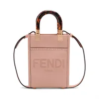 フェンディ サンシャイン ショッパースモール レザー 2WAYハンドバッグ ピンク