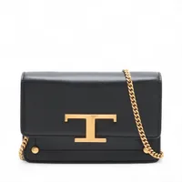 トッズ Tタイムレス レザー 2WAYショルダーバッグ ブラック
