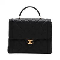 シャネル ココマーク キャビアスキン リュック べっ甲 ブラック