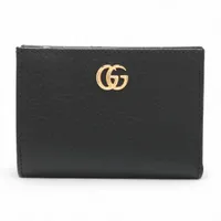 グッチ ダブルG スモールウォレット 790063 レザー コンパクトウォレット ノワール