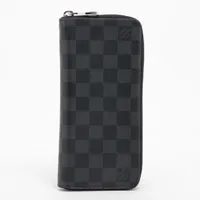 ルイ・ヴィトン ダミエ グラフィット ジッピーウォレットヴェルティカル N63095 ラウンドジップウォレット ブラック