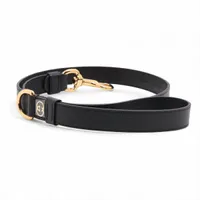 グッチ 695257 レザー ペット用品 リード ブラック