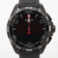 ティソ Tタッチ T121420A Ti×ラバー ソーラー デジタル文字盤