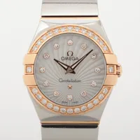 オメガ コンステレーション 123.25.24.60.55.006 SS×PG QZ シェル文字盤