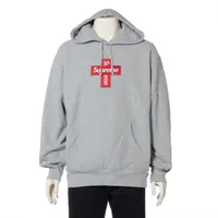 シュプリーム コットン パーカー L グレー