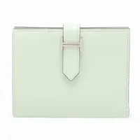 エルメス ベアンコンパクト ヴォーエプソン ヴェールフィズ シルバー金具