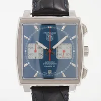 タグホイヤー モナコ CAW2111-1 SS×革 AT 青文字盤