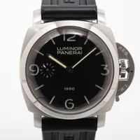 パネライ ルミノール1950 PAM00127 SS×ラバー 手巻き 黒文字盤