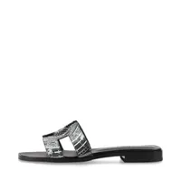 エルメス オラン レザー サンダル 37 1/2 ブラック