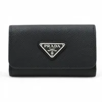 プラダ ウール×レザー ニットジャケット 14SS 46 ブラック ABランク