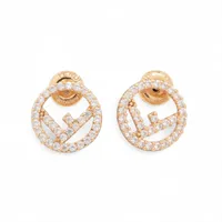 フェンディ エフイズフェンディ GP×ラインストーン ピアス(両耳用