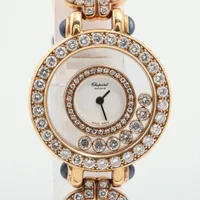 ショパール ハッピーダイヤモンド YG QZ 白文字盤