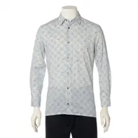 エルメス シェーヌダンクル コットン シャツ 38/15 グレー