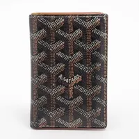 ゴヤール マリニー PVC×レザー コインケース ブラック ABランクの